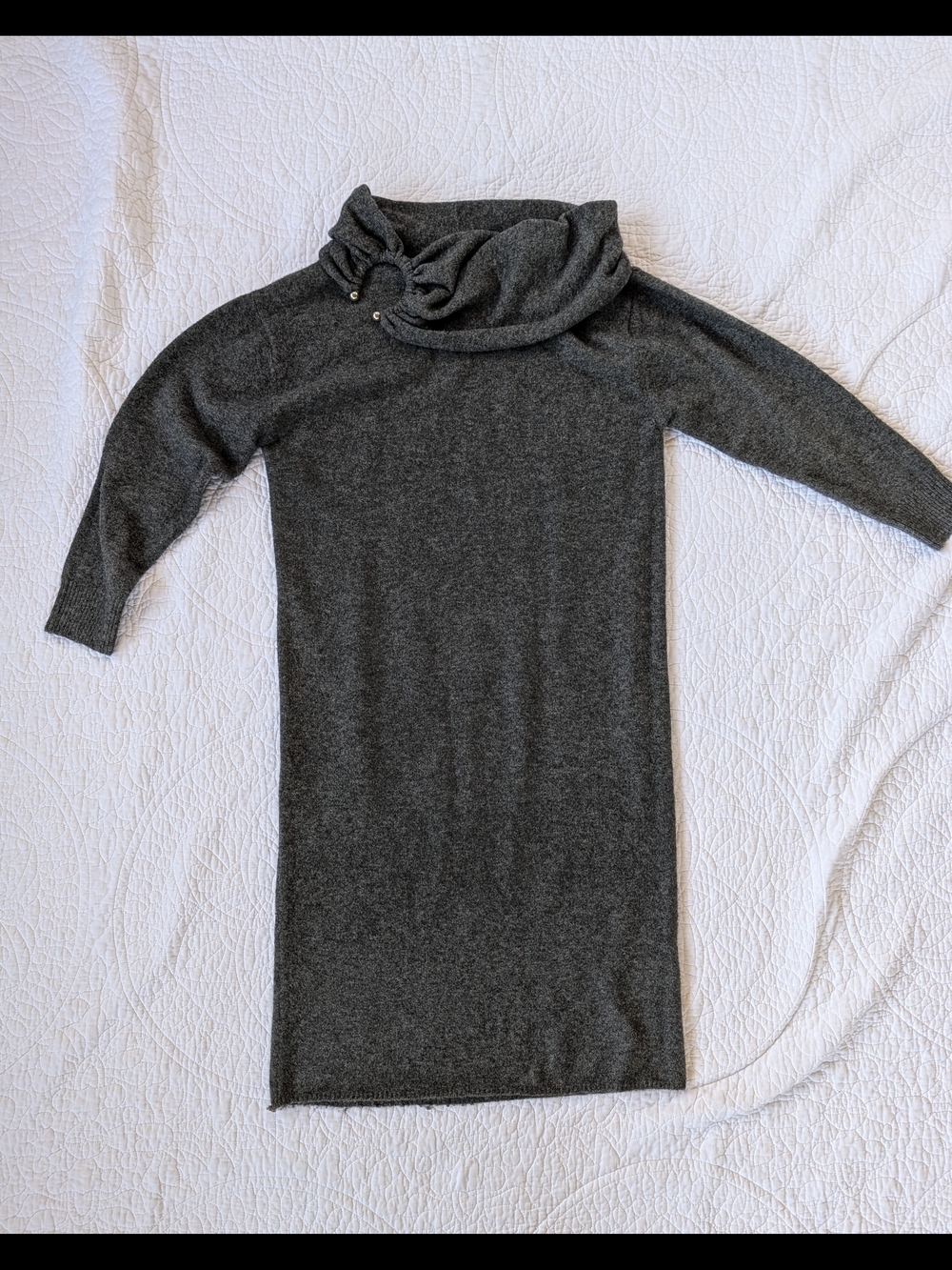 Zara Charcoal Gray Cowl Neck Maxi Dress